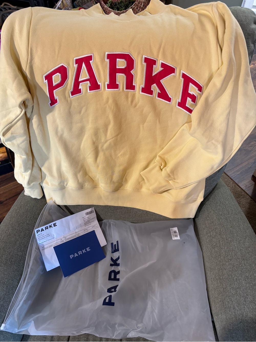 PARKE summerland varsity mock neck new in bag! Peel & Calypso L/XL